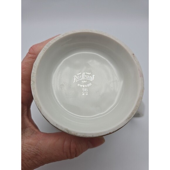 Rorstrand Sweden Porcelain Pitcher Fine China White & Gold Trim 6.5" #521 - Picture 7 of 11